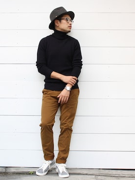 「SCOTCH & SODA（スコッチ アンド ソーダ）のアイテム（帽子）」を使った、OGAWAさん（メンズ・168cm）の秋コーディネート