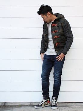 「アイテム（ミリタリージャケット）」を使った、OGAWAさん（メンズ・168cm・30代）の秋コーディネート