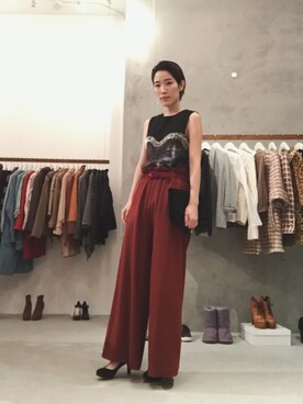 「DRYCLEANONLY（ドライクリーンオンリー）のアイテム」を使った、Hitominさん（レディース・166cm）の冬コーディネート