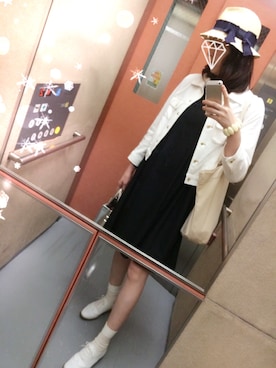 「KATHARINE ROSS（キャサリンロス）のアイテム（デニムジャケット）」を使った、プチさん（レディース・169cm）の春コーディネート