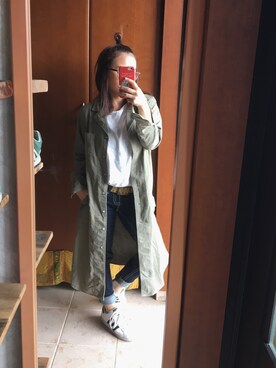 「RCWB（アールシーダブリュービー）のアイテム（パンツ）」を使った、kyonさん（レディース・153cm）の秋コーディネート