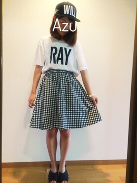 「ANOTHER BRANCH（アナザーブランチ）のアイテム（スカート）」を使った、あずみさん（レディース・154cm）の夏コーディネート