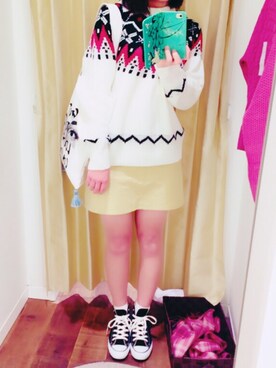 「お買い物」｜「アイテム（トートバッグ）」を使った、MaRiKoさん（レディース・164cm）の秋コーディネート