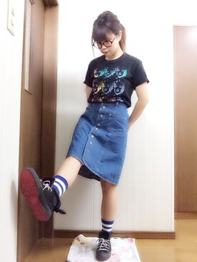 「ジャパンブルー」｜「アイテム（その他）」を使った、mai1125さん（レディース・157cm）の夏コーディネート