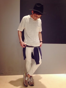 「MOUSSY（マウジー）のアイテム（帽子）」を使った、YUSUKE5さん（メンズ・165cm）の春コーディネート