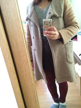 「アイテム（ワンピース）」を使った、annaさん（メンズ・157cm）の冬コーディネート