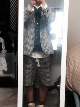 「US RAGS（ユーエスラグス）のアイテム（パンツ）」を使った、hiroさん（メンズ・175cm）の夏コーディネート