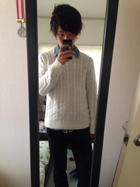 「roshell（ロシェル）のアイテム（その他シューズ、その他）」を使った、よこちゃんさん（メンズ・172cm）の冬コーディネート