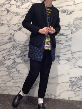「lot holon（ロットホロン）のアイテム（シューズ）」を使った、SY さん（メンズ・187cm）の冬コーディネート