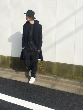 「lot holon（ロットホロン）のアイテム（その他アウター）」を使った、SY さん（メンズ・187cm）の冬コーディネート