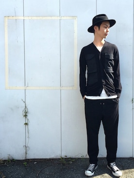「lot holon（ロットホロン）のアイテム（スラックス）」を使った、SY さん（メンズ・187cm）の秋コーディネート