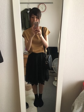 IENA C/NY フレンチスリーブTシャツ キャメル イエナ｜ブランド別