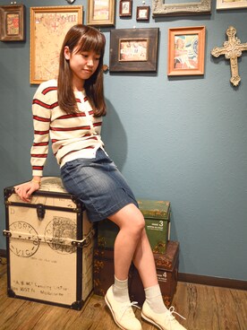 「JELLY BEANS（ジェリービーンズ）のアイテム」を使った、JELLYBEANSさん（レディース・155cm）の春コーディネート