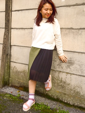 「アイテム（サンダル）」を使った、JELLYBEANSさん（レディース・155cm）の春コーディネート