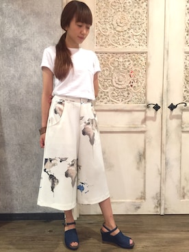 「ガウチョパンツ」｜JELLYBEANSさん（レディース・155cm）の夏コーディネート