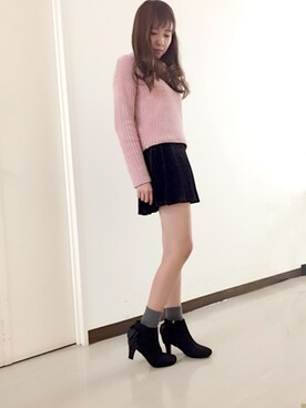 「アイテム（ブーティ）」を使った、JELLYBEANSさん（レディース・155cm）の秋コーディネート