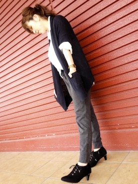 「アイテム（ブーティ）」を使った、JELLYBEANSさん（レディース・155cm）の秋コーディネート