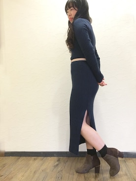 「アイテム（ブーティ）」を使った、JELLYBEANSさん（レディース・155cm）の冬コーディネート