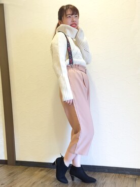 「アイテム（ブーティ）」を使った、JELLYBEANSさん（レディース・155cm）の冬コーディネート