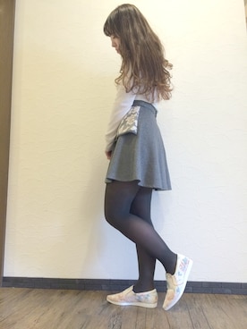 「JELLY BEANS」｜「アイテム（スニーカー）」を使った、JELLYBEANSさん（レディース・155cm）の冬コーディネート