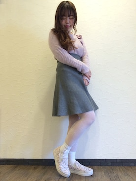 「JELLY BEANS」｜「アイテム（スニーカー）」を使った、JELLYBEANSさん（レディース・155cm）の春コーディネート