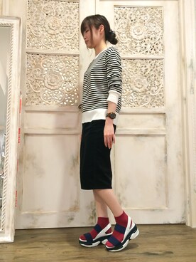 「サンダルに靴下」｜JELLYBEANSさん（レディース・155cm）の春コーディネート