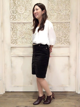 「アイテム（ブーティ）」を使った、JELLYBEANSさん（レディース・155cm）の秋コーディネート