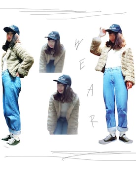 「高橋愛」｜「アイテム（その他アウター）」を使った、中井 美里さん（レディース・160cm）の秋コーディネート