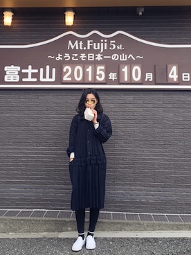 「travel」｜「アイテム（カバーオール）」を使った、PhoneyChanさん（レディース・166cm）の冬コーディネート