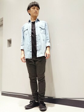「TOPMAN（トップマン）のアイテム」を使った、ライオンさん（メンズ・170cm）の秋コーディネート