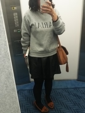 「アイテム（スカート）」を使った、sao_tamtamさん（レディース・154cm）の秋コーディネート