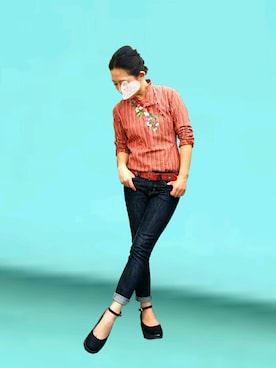 「FLAPPER（フラッパー）のアイテム（シューズ）」を使った、noeさん（レディース・158cm）の夏コーディネート