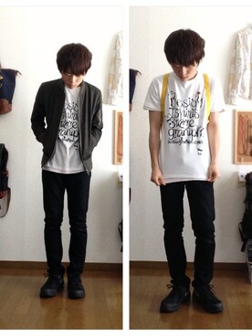 「HARE（ハレ）のアイテム（その他アウター、グリーン系）」を使った、おっくんさん（メンズ・164cm）の春コーディネート