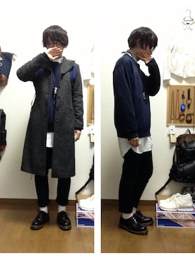 「バレンタインデートスタイル」｜「アイテム（その他アウター）」を使った、おっくんさん（メンズ・164cm）の冬コーディネート