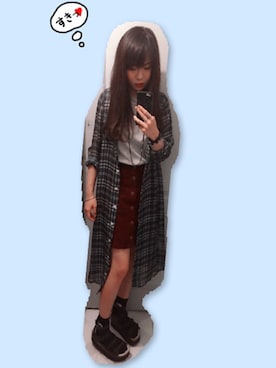 「WEGO（ウィゴー）のアイテム（ステンカラーコート）」を使った、saichingさん（レディース・160cm）の秋コーディネート