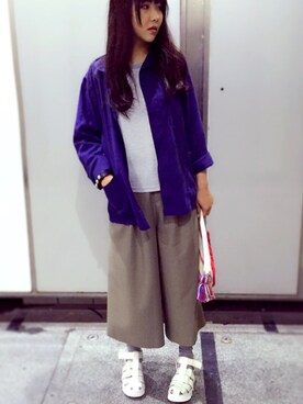 「pants」｜「アイテム（その他アウター）」を使った、saichingさん（レディース・160cm）の秋コーディネート