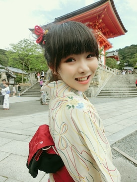「和服」｜「アイテム（オールインワン・サロペット）」を使った、saichingさん（レディース・160cm）の秋コーディネート