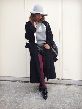 「Jeffrey Campbell（ジェフリーキャンベル）のアイテム（モカシン/デッキシューズ）」を使った、MINMIさん（レディース・155cm）の冬コーディネート