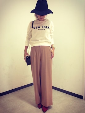 「newyork」｜UNRELISH広島パルコ店さん（レディース・156cm）の秋コーディネート