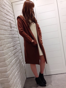 「UNRELISH」｜「アイテム（その他アウター）」を使った、UNRELISH広島パルコ店さん（レディース・157cm）の秋コーディネート