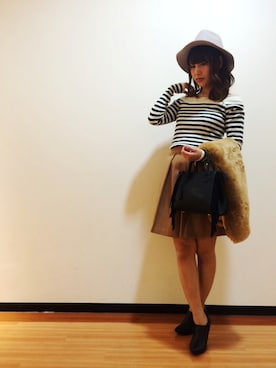 「アイテム（ブーティ）」を使った、UNRELISH広島パルコ店さん（レディース・157cm）の冬コーディネート