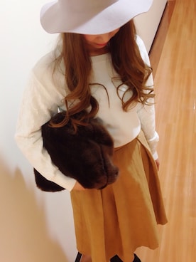 「UNRELISH（アンレリッシュ）のアイテム（スカート）」を使った、UNRELISH広島パルコ店さん（レディース・157cm）の冬コーディネート