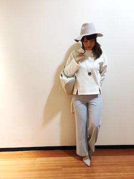 「UNRELISH（アンレリッシュ）のオペラカットパンプス（パンプス）」を使った、UNRELISH広島パルコ店さん（レディース・157cm）の冬コーディネート