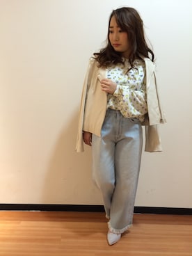 「UNRELISH（アンレリッシュ）のオペラカットパンプス（パンプス）」を使った、UNRELISH広島パルコ店さん（レディース・157cm）の春コーディネート