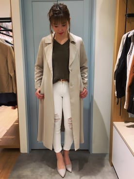 「UNRELISH（アンレリッシュ）のオペラカットパンプス（パンプス）」を使った、UNRELISH広島パルコ店さん（レディース・157cm）の春コーディネート