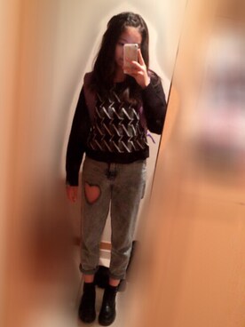 「GU（ジーユー）の（GU）レースアップショートブーツＡ（WOMEN ⁄ シューズ）」を使った、YUI さん（レディース・156cm）の秋コーディネート