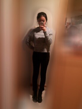 「GU（ジーユー）の（GU）レースアップショートブーツＡ（WOMEN ⁄ シューズ）」を使った、YUI さん（レディース・156cm）の冬コーディネート