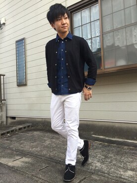 「ノーカラー」｜「アイテム（腕時計）」を使った、ゆうやさん（メンズ・167cm）の秋コーディネート