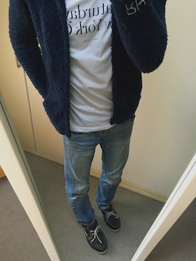 「海」｜「アイテム（モカシン/デッキシューズ）」を使った、kzmaxさん（メンズ・173cm）の春コーディネート