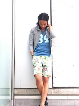 「TYPE BLUE（タイプブルー）のアイテム（Tシャツ/カットソー）」を使った、RIKUさん（メンズ・177cm）の夏コーディネート